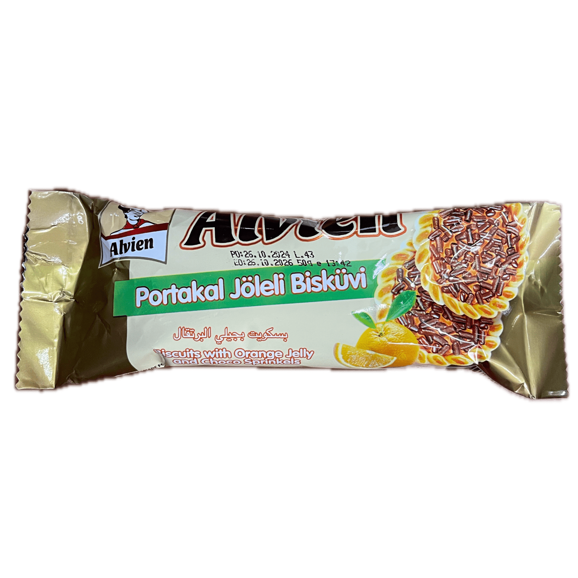 Alvien Orange Jelly Biscuits 50g - Efsane Activ