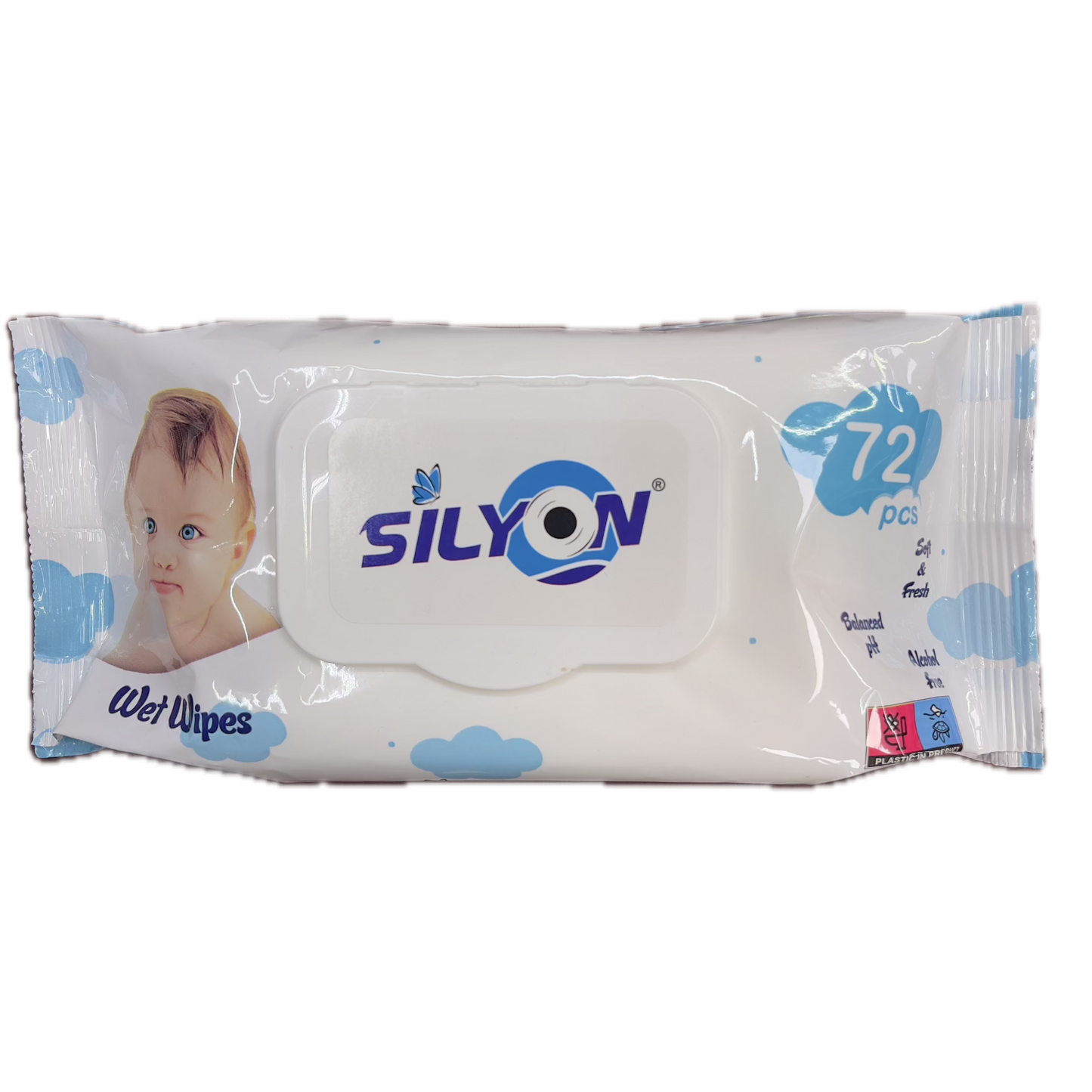 Silyon Wet Wipes 72 Pieces